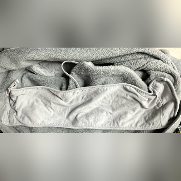 Abercrombie & Fitch Asymmetrical Snap up Collar Fleece Pullover Side Pocket XXXL - Picture 3 of 6